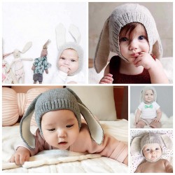 Bonnet lapin pour tout-petit de 12 à 24 m, oreilles de lapin rose vif et  marron crème tacheté, bonnet pour bébé fille, cadeau de Pâques pour enfant  au crochet, déguisement d'Halloween 