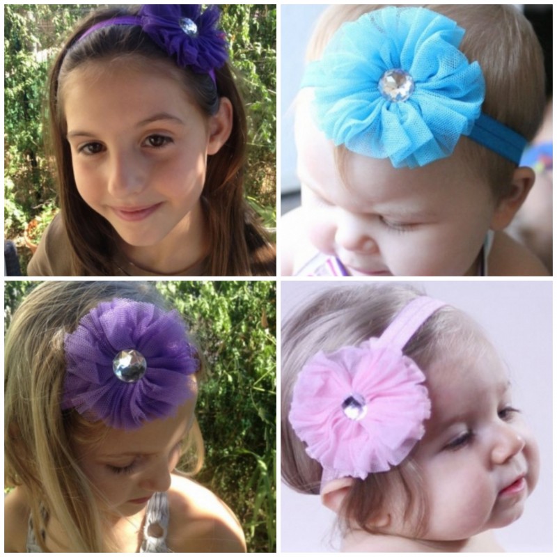 Bandeau cheveux pour bébé fille, modèle Froufrou Tulle, plusieurs coloris